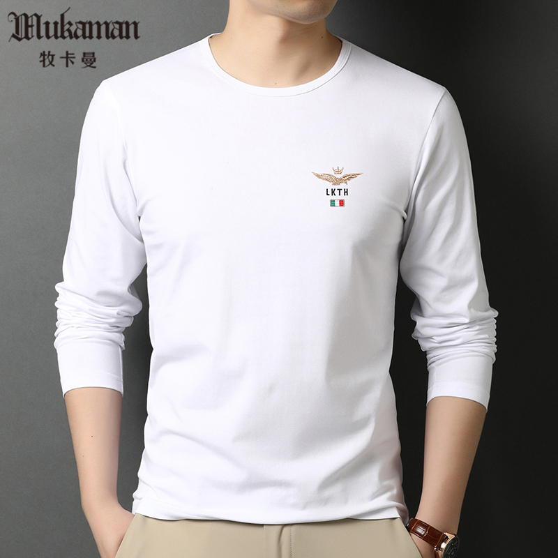 年轻休闲棉质简约易搭长袖T恤男