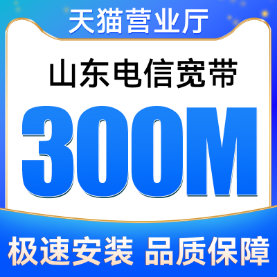 山东全省电信宽带300M包12个月安装新装报装免费上门办理