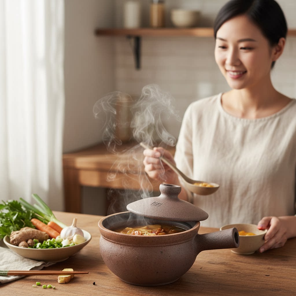 荥经土砂锅家用燃气煤气灶专用小奶锅土砂锅汤锅宝宝辅食锅