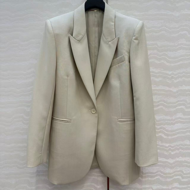 新款高定立体直角肩中长款大西装