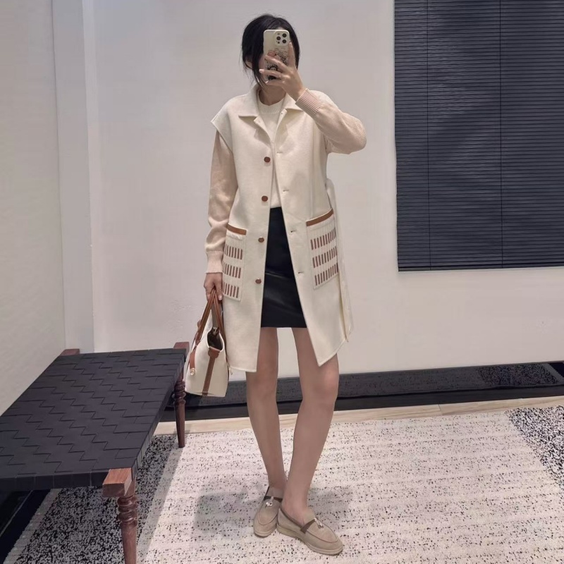 韩版纯手工双面尼羊绒马甲外套