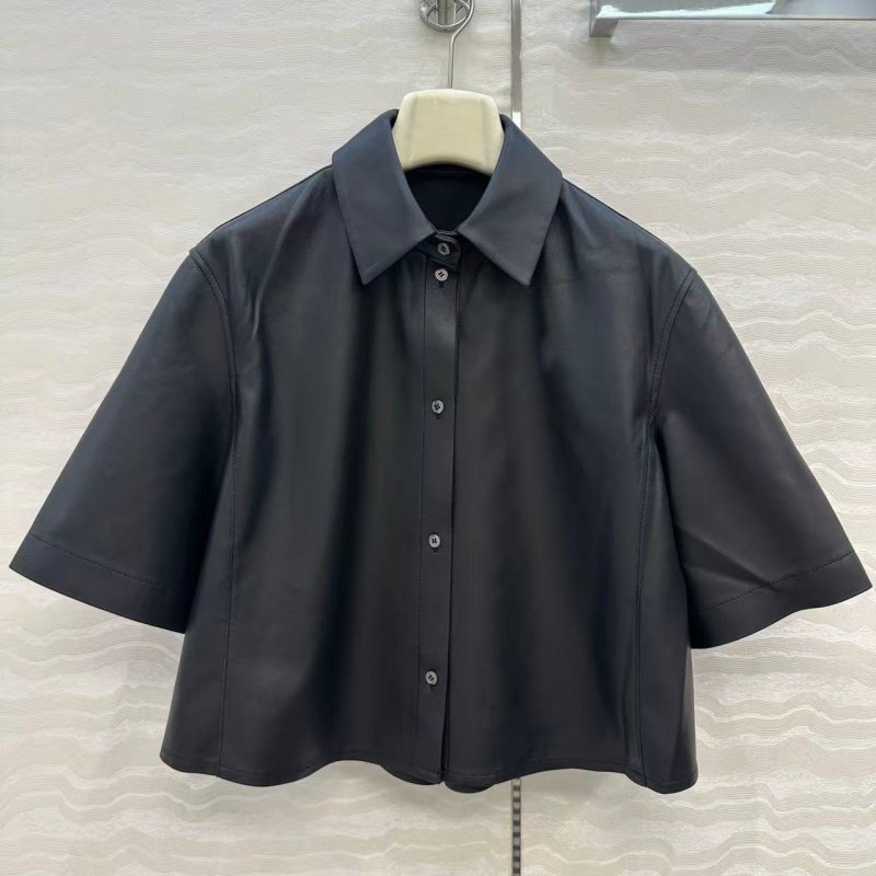 韩版新款进口绵羊皮A摆斗蓬式小羊皮衬衫领宽松高腰短款皮衣女,女装/女士精品,皮衣,淘宝优惠券,粉丝福利购,淘宝优惠卷