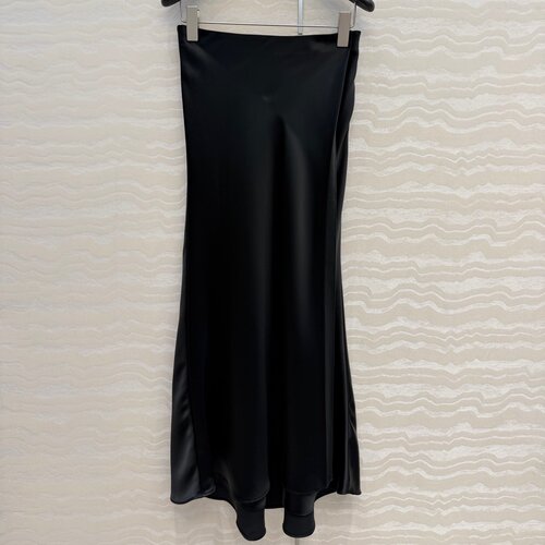 高定醋酸真丝四针鱼尾中长半身裙