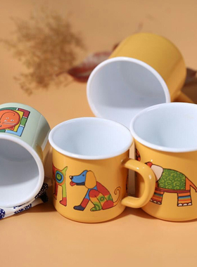 9CM450ML捷克SMALTUM布拉格创意厚实卡通咖啡杯马克杯搪瓷杯