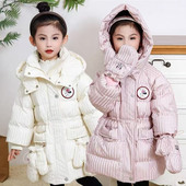 清 加厚米妮手套款 110 断码 120码 DSN女童冬季 保暖中长款 羽绒服