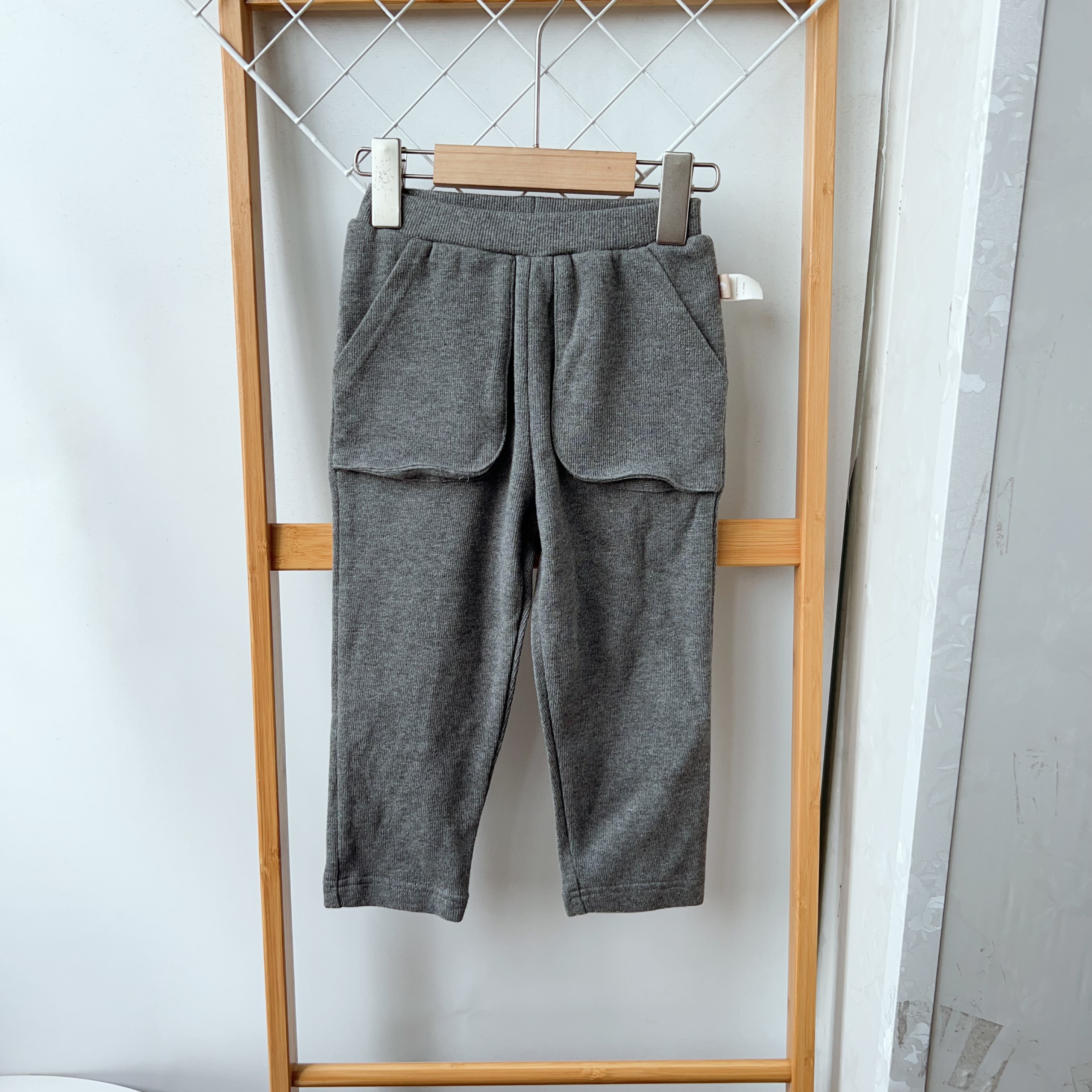 90-120码杰尼儿童裤子男女童春秋大口袋简约休闲裤