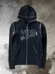 Hysteric Glamor Hysteric Rivet Hoodie with Printed Pattern, Unisex