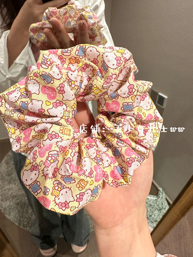 大肠发圈棉可爱KT图案发饰