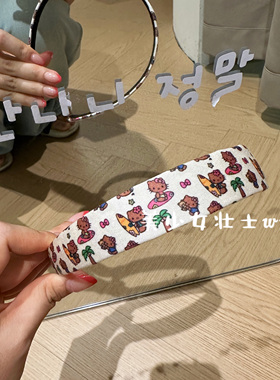 美少女壮士原创夏日黑皮冲浪板kitty发箍liberty可爱洗漱发饰女