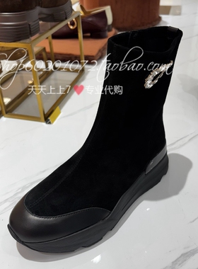 tigrisso/蹀愫2025冬季女靴厚底短靴时装瘦瘦靴弹力靴 TA65721-53