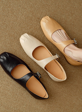 SIX MADDEN2024秋季女鞋小香风方头玛丽珍鞋浅口芭蕾单鞋SMC259