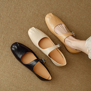 SIX MADDEN2024秋季女鞋小香风方头玛丽珍鞋浅口芭蕾单鞋SMC259