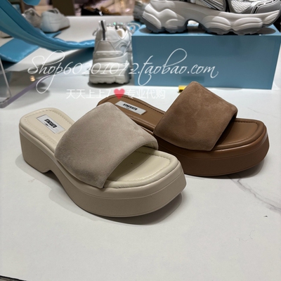 思加图2025夏季女鞋增高一字拖鞋