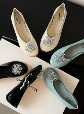 SIX MADDEN2026春款女鞋法式圆头浅口绝美花朵内增高单鞋女SMD380