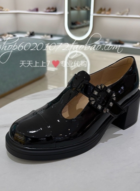 tigrisso/蹀愫2025春季女鞋钻扣玛丽珍鞋增高女单鞋女 TA65106-51