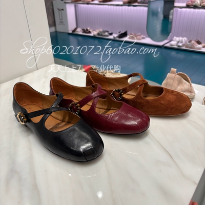 真美诗2026春季女鞋法式玛丽珍鞋