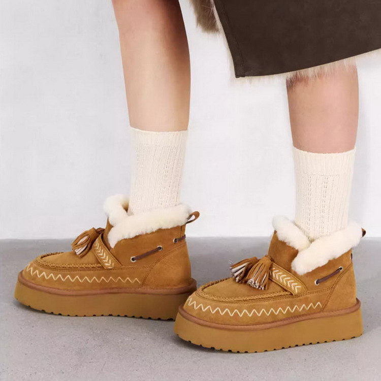 思加图2025冬季女靴保暖加绒短靴