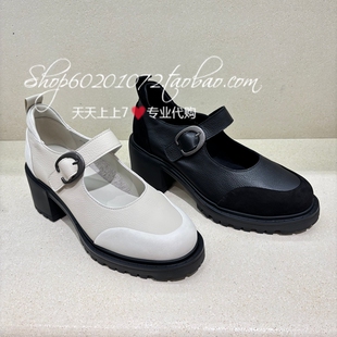 achette雅氏2026春季女鞋专柜正品粗跟玛丽珍鞋优雅高跟鞋女4TS2