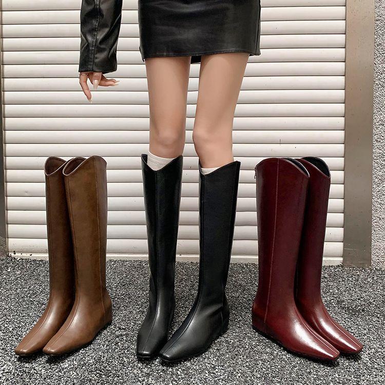 SIXMADDEN2024冬长靴高筒骑士靴