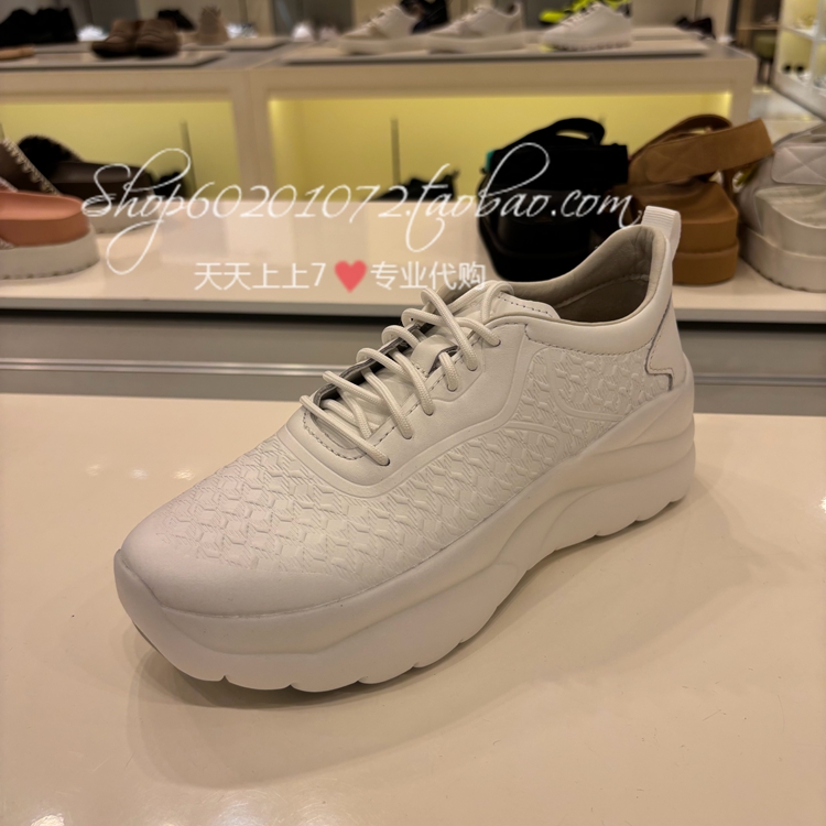 健乐士2025夏女鞋小白鞋运动厚底