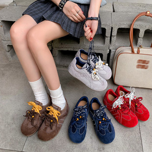 SIX MADDEN2026春季女鞋圆头丑萌德训鞋休闲运动阿甘板鞋