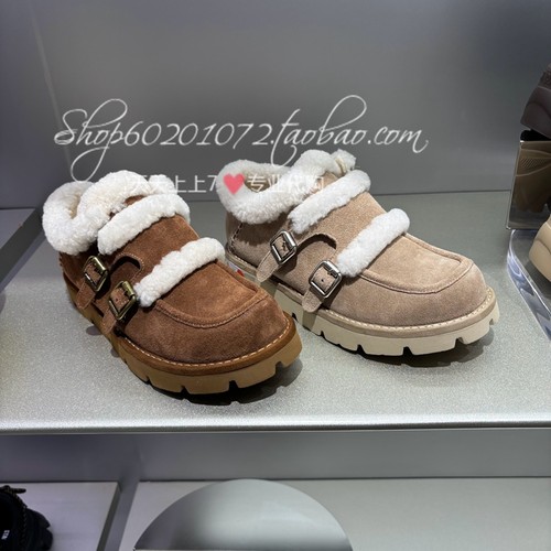 思加图2025冬季女鞋复古毛毛鞋