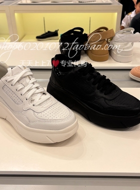 GEOX健乐士2025春季女鞋运动休闲简约系带老爹鞋小白鞋单鞋D45NHB