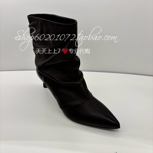 真美诗2025冬季女靴进口款堆堆靴