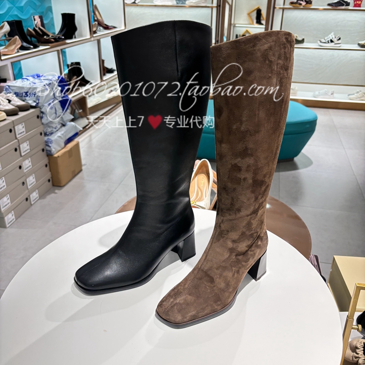 莱尔斯丹2025冬季女靴显瘦骑士靴