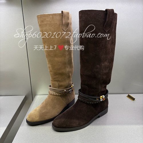 思加图2025冬女靴骑士靴长靴平跟