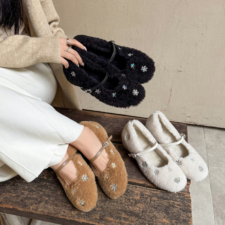 SIXMADDEN2025冬季女鞋毛毛鞋