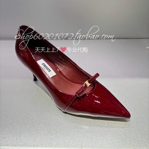 思加图2026春季女鞋高跟鞋蝴蝶结