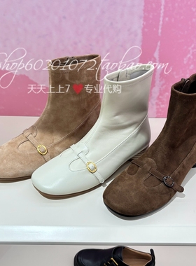 tigrisso蹀愫2025冬季女鞋玛丽珍瘦瘦靴薄底时装靴短靴TA65709-10