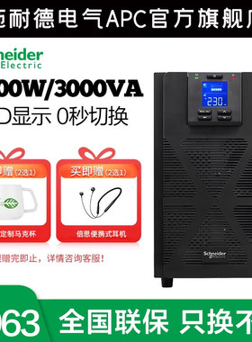 UPS不间断电源 SPM3K 在线式 3KVA/2400W 机房服务器 稳压 220V
