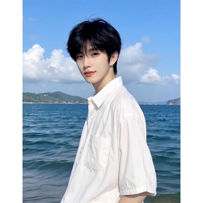 白色短袖衬衫男夏季潮流日系