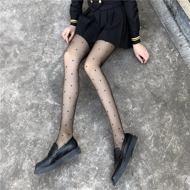 波点丝袜批发网爆款爱心蝴蝶结
