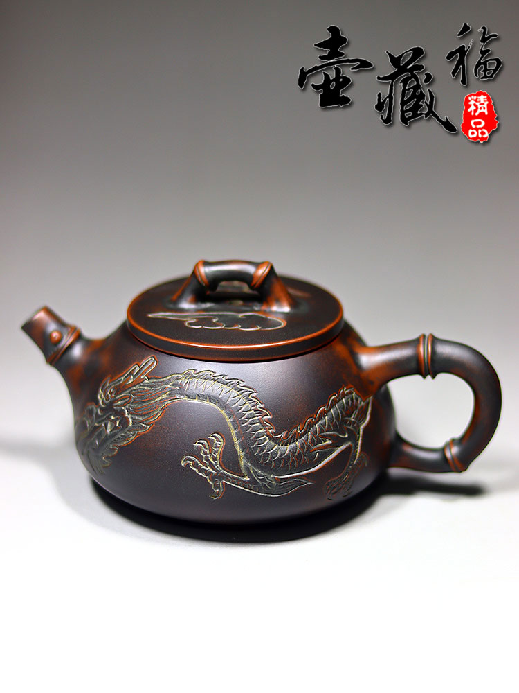 钦州坭兴陶茶壶茶具家用纯手工全手工名家紫砂壶竹节壶石瓢壶正品