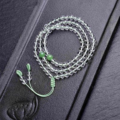 天然白水晶99颗泰斯比哈礼拜赞珠民族Muslim礼拜念珠手串手链礼物