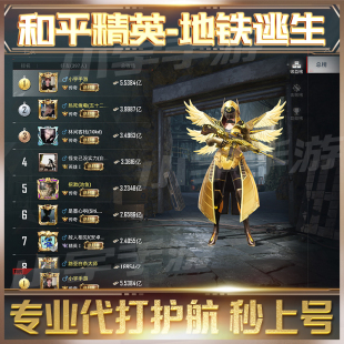 和平精英手游地铁逃生代练护航排位上分代打吃鸡刷地铁币火焰刀装