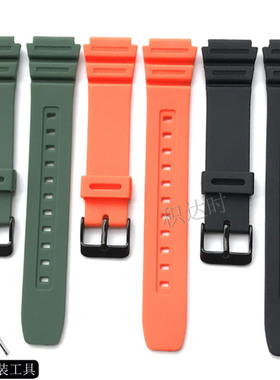 适配卡西欧AE-1200 1300 F-108 W-216h w-800h树脂橡胶手表带18mm