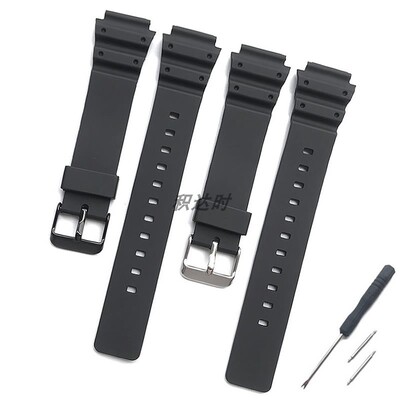 适配卡西欧MRW-200H/MRW-S300H/MWC-100H树脂橡胶手表带18mm替换