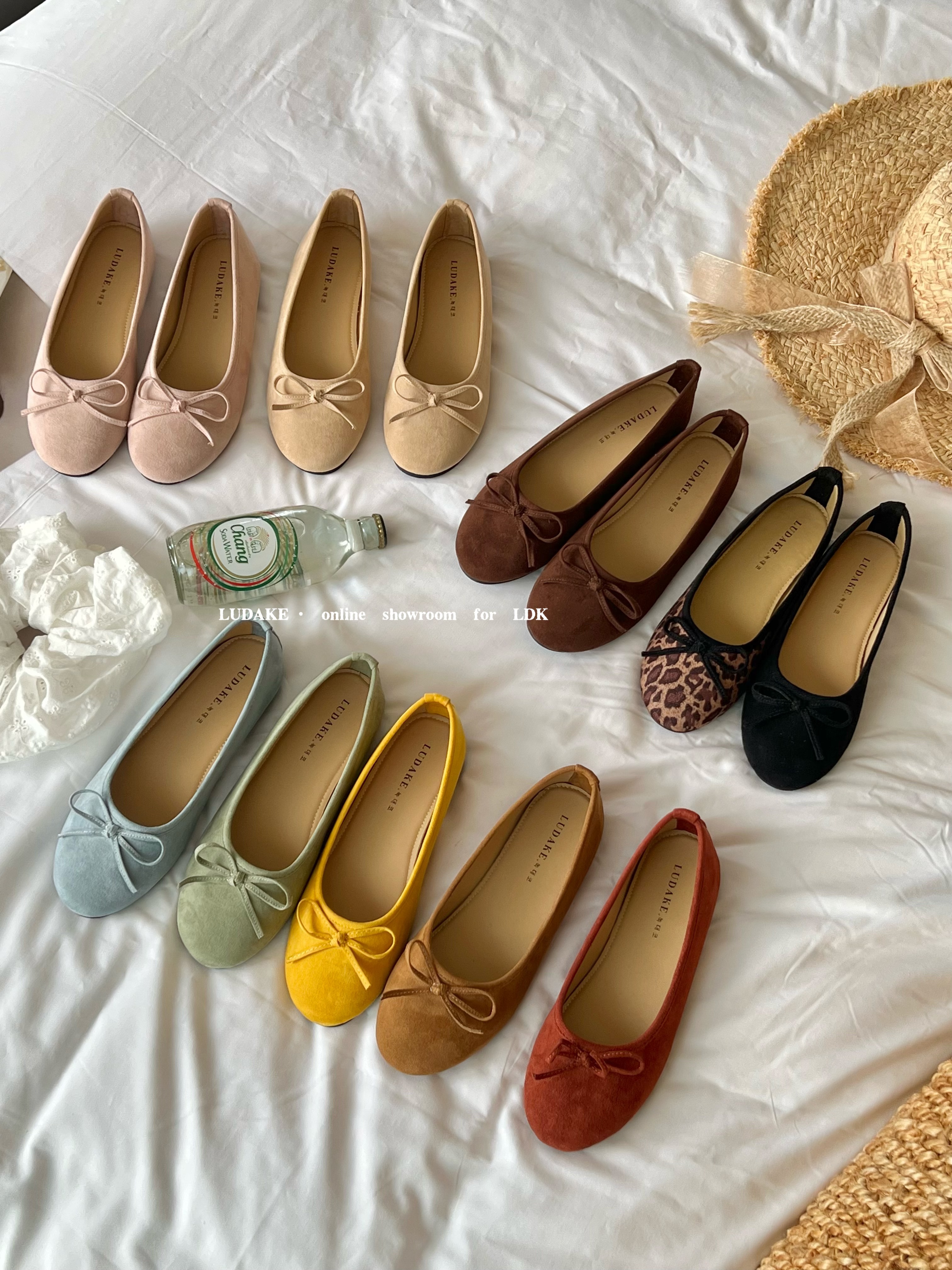 LUDAKE deer It's possible 2025 spring The new Korean Versatile Ballet shoes Shallow mouth Flat bottom bow Single shoes