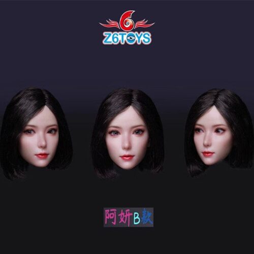 现货Z6TOYS 1/6女兵人 ZC018阿妍 亚洲青春可动眼 白肤色美女头雕