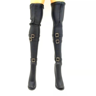 1/6女兵人鞋子 长筒靴 靴子模型实心 适合jo ph 包胶女素体非真人