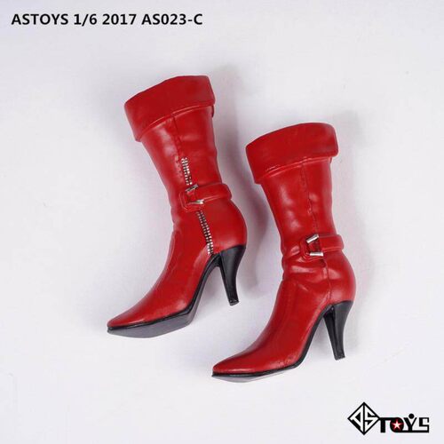 ASTOYS 1/6 AS023潮流半高筒 高跟鞋 适合HT VC 包胶钢骨  形素体
