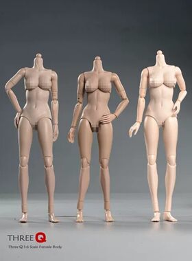THERRQ 1/6女兵人素体 半包胶软胸 软腹 中胸大胸超大胸 12寸可动