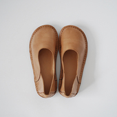 MISKSOLA复古手工植鞣皮单鞋 女圆头牛筋软底真皮鞋 休闲慵懒森日系