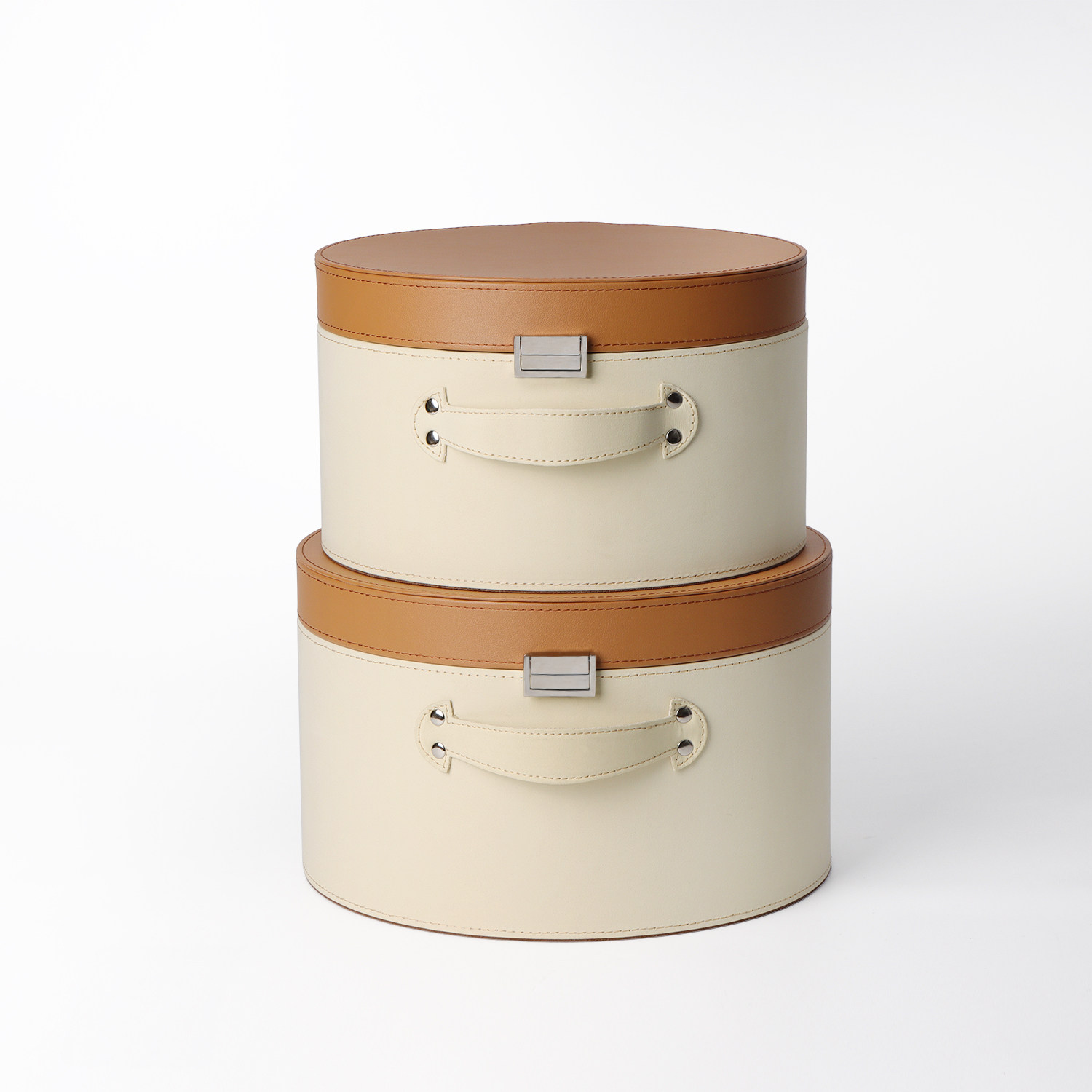 简约现代样板房高档米咖拼色圆筒收纳盒衣帽间家居皮革软装 饰品,收纳整理,首饰盒,淘宝优惠券,粉丝福利购,淘宝优惠卷