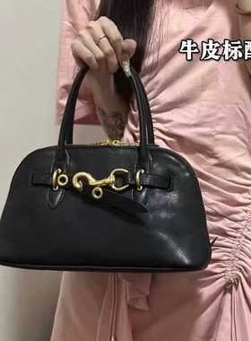 欧美牛皮纯皮通勤包女包手提包上班日用逛街公文包百搭潮流女包
