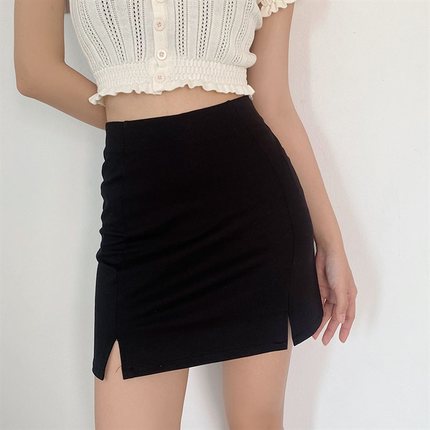 小个子黑色显瘦短款xs码半身裙